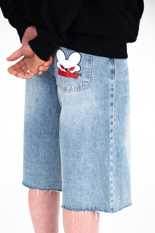 Madboy® Pale Wash Denim Shorts