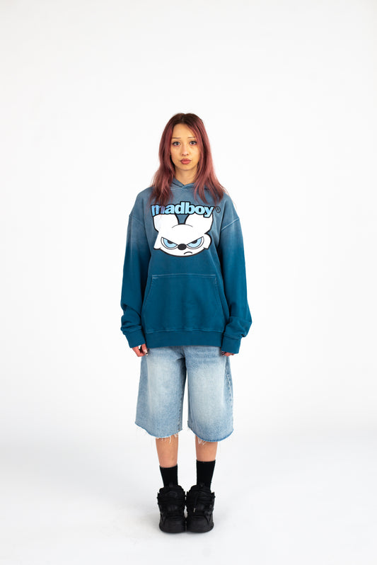 Madboy® Street Baby Blue Oversized Hoodie