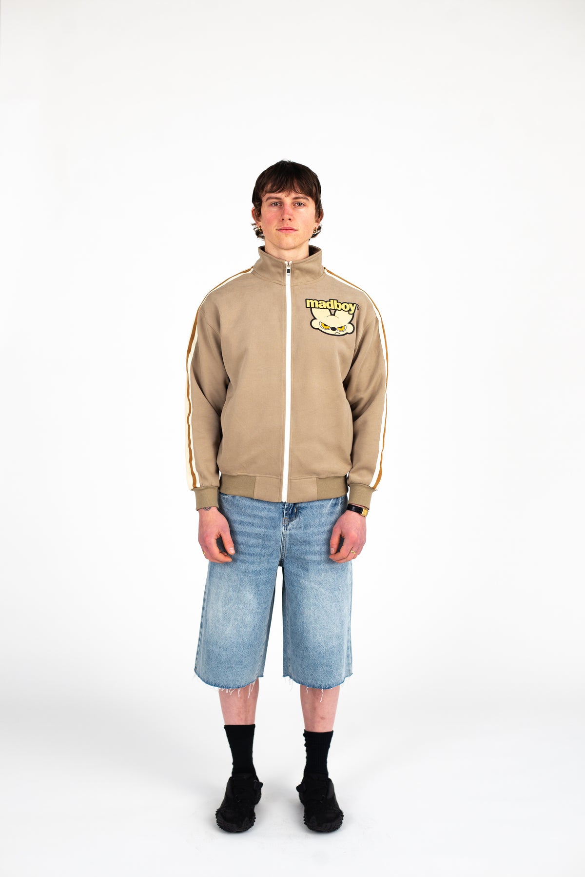 MADBOY® Caramel + White Zip Collar Jacket