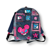 Load image into Gallery viewer, Pink &amp; Blue Denim Backpack
