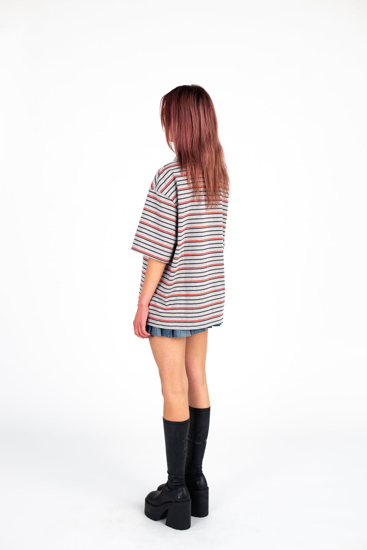 MADBOY® Striped Red & Grey Polo