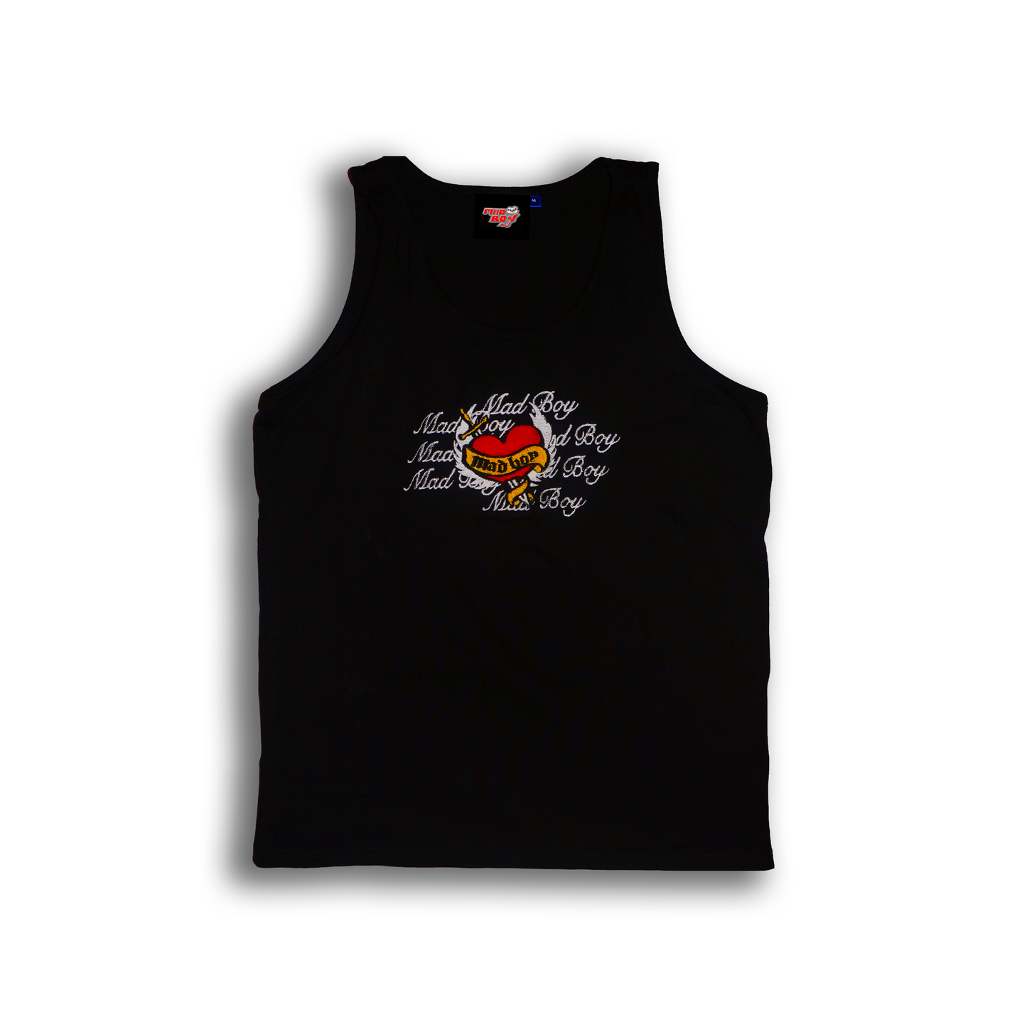 Black + Red Winged Heart Singlet